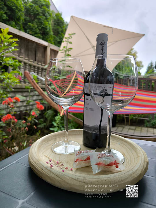 Prywatne patio z meblami ogrodowymi i miejscem do relaksu